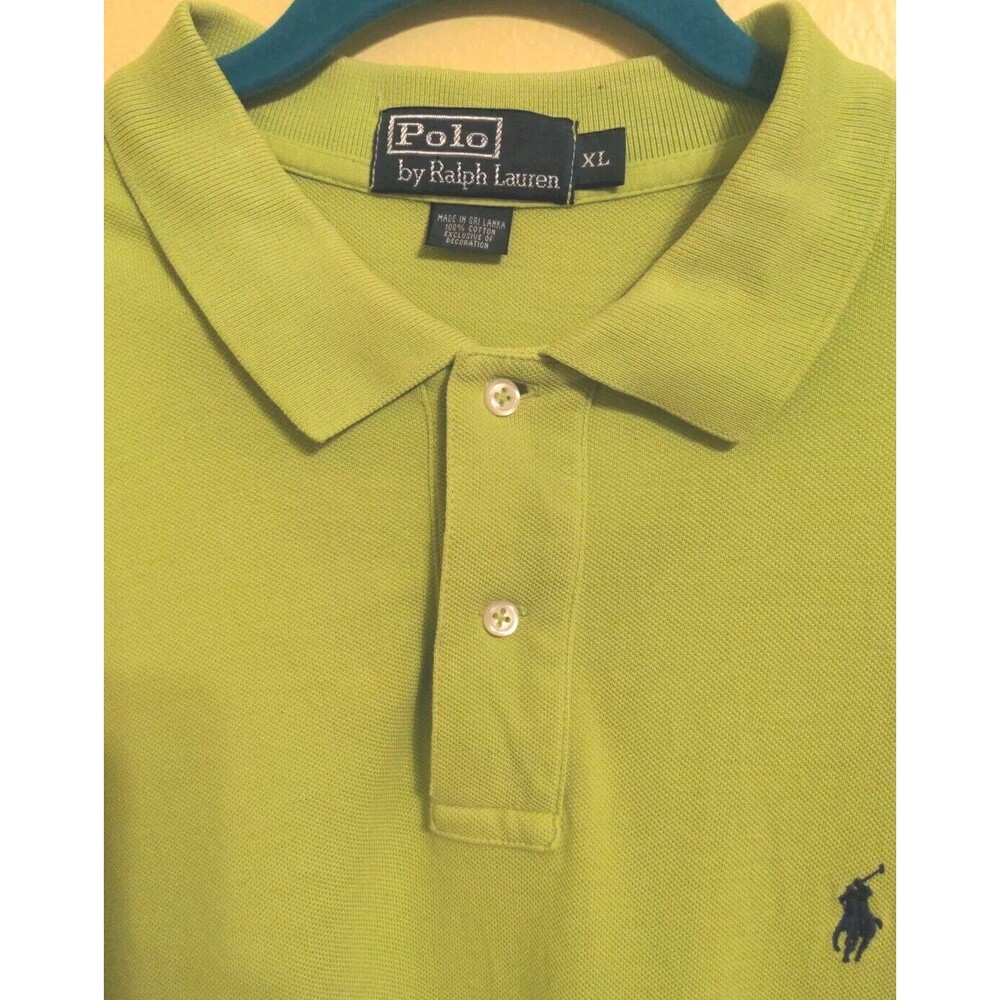 Polo Ralph Lauren  Men's Size XL Lime Green S/S Golf Polo Shirt 100% Cotton - Picture 5 of 8